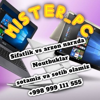 Telegram channel Noutbuk Mister_Pc arzon va sifatli logo
