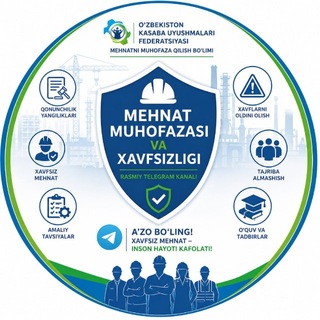 Logo of telegram channel mmh_20_07 — Mehnat muhofazasi va xavfsizligi