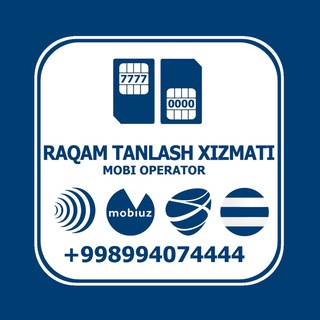 Telegram kanalining logotibi mobioperator — Raqam Tanlash Xizmati.