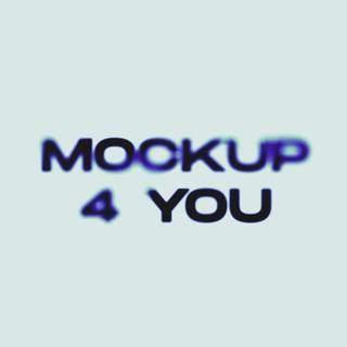 Логотип телеграм канала @mockupsforu — mockup 4 you
