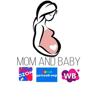 Логотип телеграм канала @mom_baby23 — Мom and Baby | Скидки WB/OZON