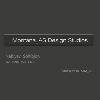 Telegram kanalining logotibi montana_as — MoNtAnA_AS design studios