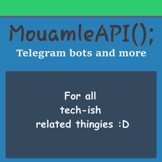 Logo of telegram channel mouamleapi — MouamleAPI();