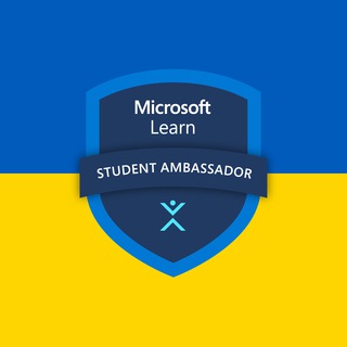 Логотип телеграм -каналу mspua — Microsoft Learn Student Ambassadors Ukraine