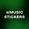 Логотип телеграм канала @music_stickers — стикеры/эмодзи строчки из песен музыка саундклауд ру рэп вайперр viperr артисты исполнители музыканты гон флад мэдкид капсайз