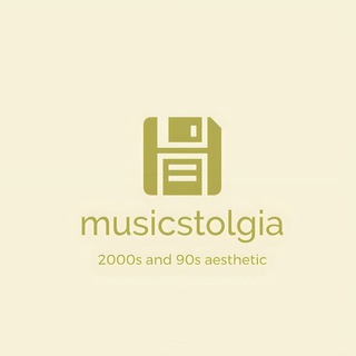 Логотип телеграм канала @musicstolgia — 2000s and 90s aesthetic • эстетика 2000х и 90х •