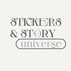 Telegram channel stickers & stóry universe logo