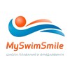 Логотип телеграм канала @myswimsmil — MySwimSmile 🤍💙🧡
