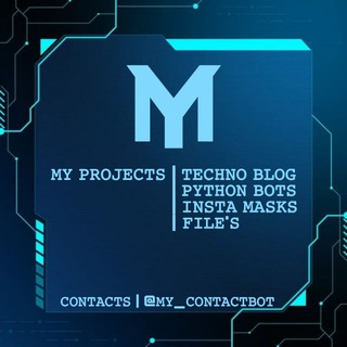 Telegram kanalining logotibi mytechnoblog — 𝙼𝚈 𝙿𝚁𝙾𝙹𝙴𝙲𝚃𝚂 | 𝚃𝙴𝙲𝙷𝙽𝙾 𝙱𝙻𝙾𝙶