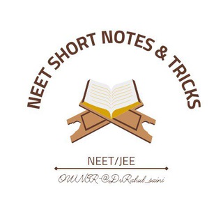 Logo of telegram channel neetshort_notes — NEET SHORT NOTES & TRICKS