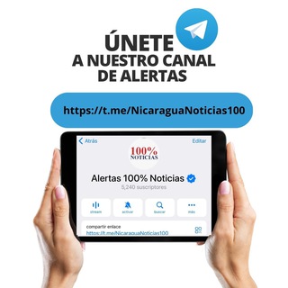 Logotipo del canal de telegramas nicaraguanoticias100 - Alertas 100% Noticias