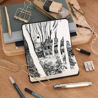 Логотип телеграм канала @notebook_art — В моем блокноте✏️