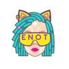 Логотип телеграм канала @nsk_enot — «Енот» студия брейдинга