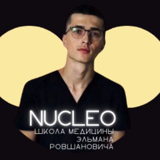 Логотип телеграм канала @nucleo_medschool — nucleo - обучаем медиков