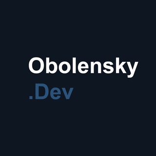Логотип телеграм канала @obolenskydev — Obolensky Dev