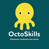 Логотип телеграм канала @octoskills — OctoSkills | бережное плавание для детей