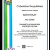Telegram channel Milliy sertifikat A ( Mahbuba ustoz bilan) logo