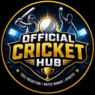 टेलीग्राम चैनल का लोगो officialcrickethub_02 — 𝗢𝗳𝗳𝗶𝗰𝗶𝗮𝗹 𝗰𝗿𝗶𝗰𝗸𝗲𝘁 🏏 𝗵𝘂𝗯