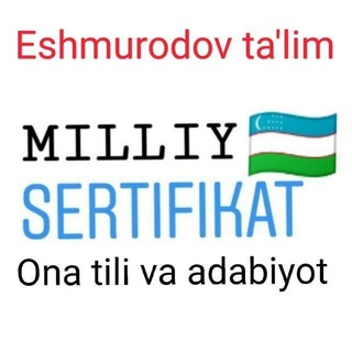 Logo saluran telegram ona_tili_milliy_sertifikati — MILLIY SERTIFIKAT | ONA TILI