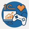 Логотип телеграм канала @onec_and_gamedev — 1с и игры - двойная жизнь тех.дира