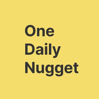 Logo of telegram channel onedailynugget — One Daily Nugget