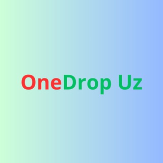 Telegram kanalining logotibi onedrop_uz — OneDrop