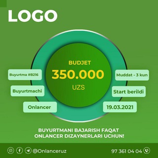 Telegram kanalining logotibi onlancerbuyurtma — BUYURTMALAR