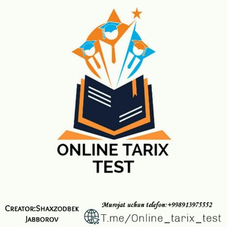 Telegram kanalining logotibi online_tarix_test — ONLINE TEST / tarix