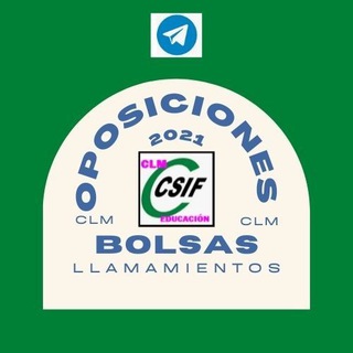 Logotipo del canal de telegramas oposiciones_bolsas_llamamientos - CSIF CLM: oposiciones, bolsas y llamamientos. EEMM. y maestros