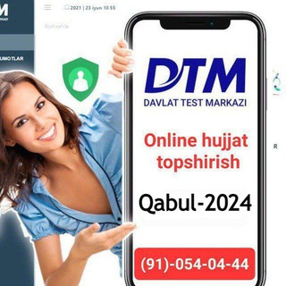 Telegram channel O'qishga hujjat topshirish logo