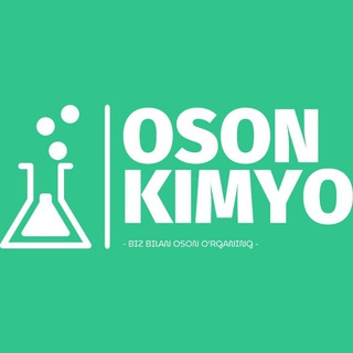 Telegram kanalining logotibi oson_kimyo — OSON KIMYO🧪