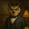 Логотип телеграм канала @owlstat — статистический совятник