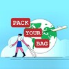 Логотип телеграм канала @pack_your_bag — РАБОТА ЗА ГРАНИЦЕЙ🏝