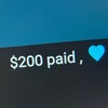 Логотип телеграм канала @paid200of — 200 paid