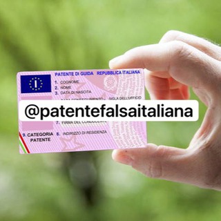 Logo del canale telegramma patentefalsaitaliana - Patente Falsa Shop🛒📄