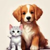Логотип телеграм канала @pawsomepuplove — Домашние Любимцы