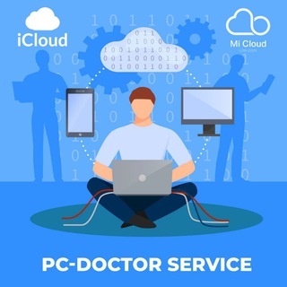 Логотип телеграм канала @pcdoctor_uz — PC-DOCTOR сервисный центр