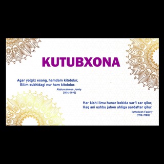 Telegram kanalining logotibi peshqadam_kutubxonauz — Kutubxonalar