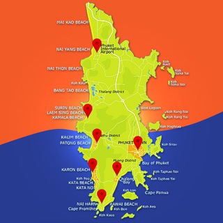 Логотип телеграм канала @phuketmap — Пхукет 📒 Справочник мест