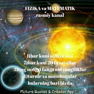 Telegram kanalining logotibi physics_live — PHYSICS LIVE | BEKZOD RAJABOV