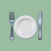 Логотип телеграм канала @plate_spbstu — тарелка студента политеха