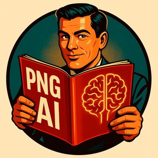 Логотип телеграм канала @png_ai — ИИ и Нейросети простыми словами | PNG AI