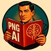 Логотип телеграм канала @png_ai — ИИ и Нейросети простыми словами | PNG AI