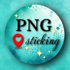 Логотип телеграм канала @pngsticking — png•sticking