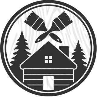Логотип телеграм канала @pokraskadomov — Logpaint | Покраска и отделка деревянных домов.