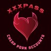 Logo of telegram channel pornaccountss — Cheap Porn Accounts - XXXPass