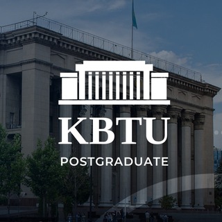 Логотип телеграм канала @postgradkbtu — KBTU Postgraduate