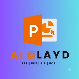 Telegram kanalining logotibi pptslayd_rasmiy — AI Slide Bot Rasmiy kanali