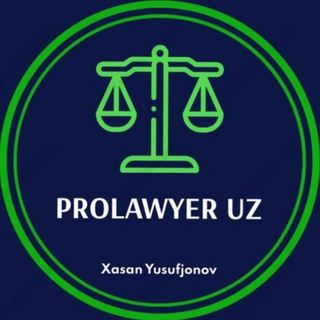 Telegram kanalining logotibi prolawyer_uz — PROLAWYER.UZ