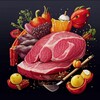 Логотип телеграм канала @q8rb2s2shsuxnjbi — Мясо 🥩|Рецепты| Блюдо из мяса|